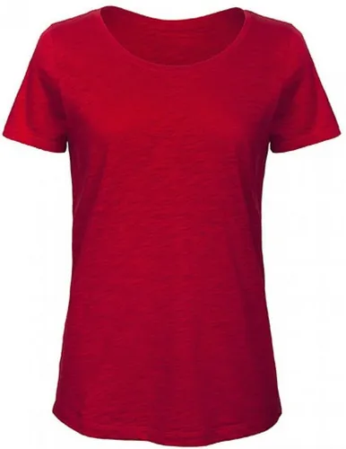 B&C Rundhalsshirt Damen T-Shirt / 100% SLUB Organic Cotton TEE mit Rundhals