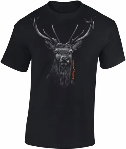 Baddery Print-Shirt Jäger T-Shirt - Hunting Passion - Geschenk für Jäger - Jagd Tshirt, hochwertiger Siebdruck, auch Übergrößen, aus Baumwolle