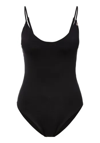 Badeanzug BOSS "BELLA SWIMSUIT" Gr. XL (42), N-Gr, schwarz (black 001) Damen Badeanzüge Ocean Blue mit hohem Beinausschnitt