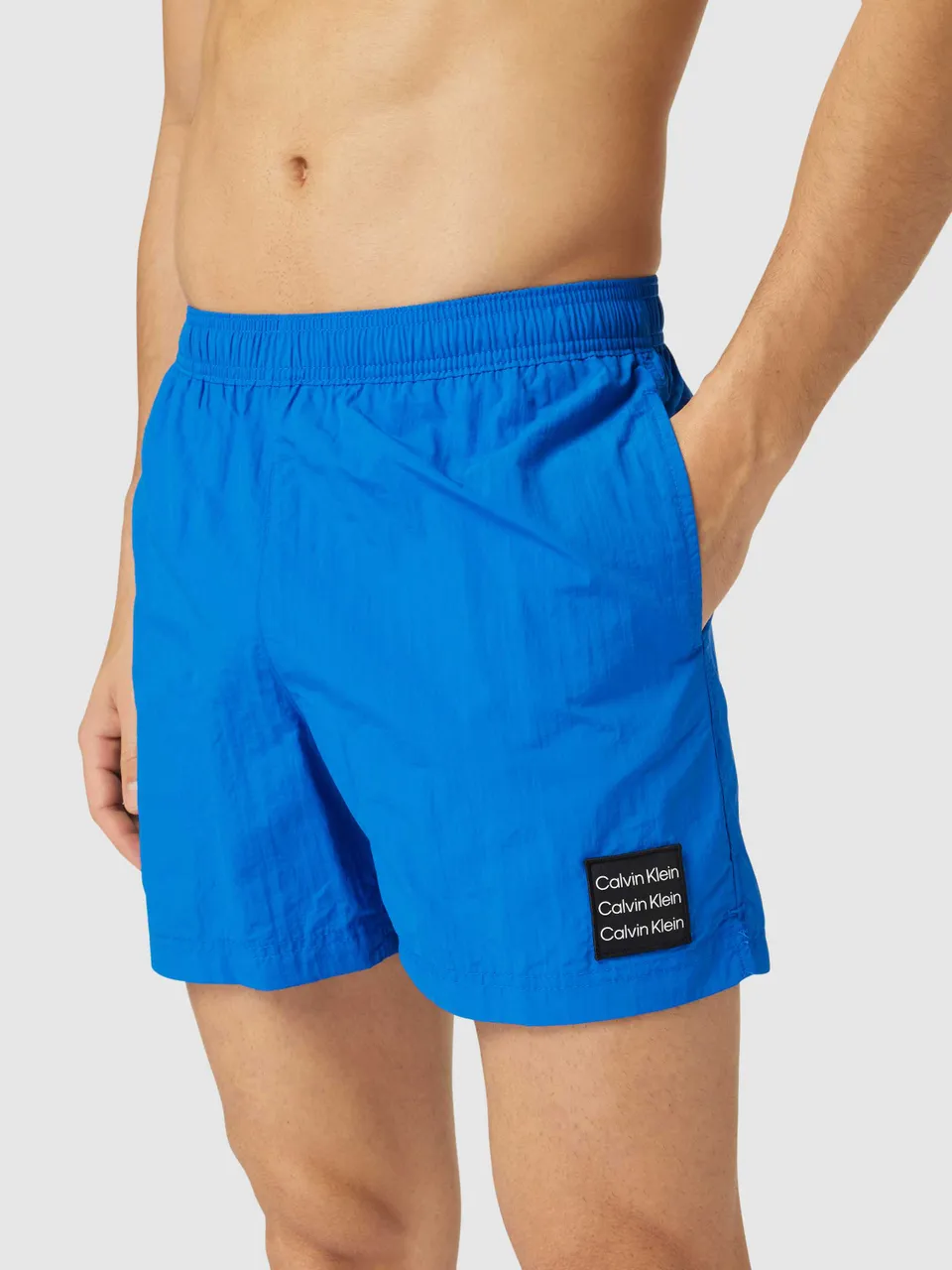 Badehose mit Label-Patch