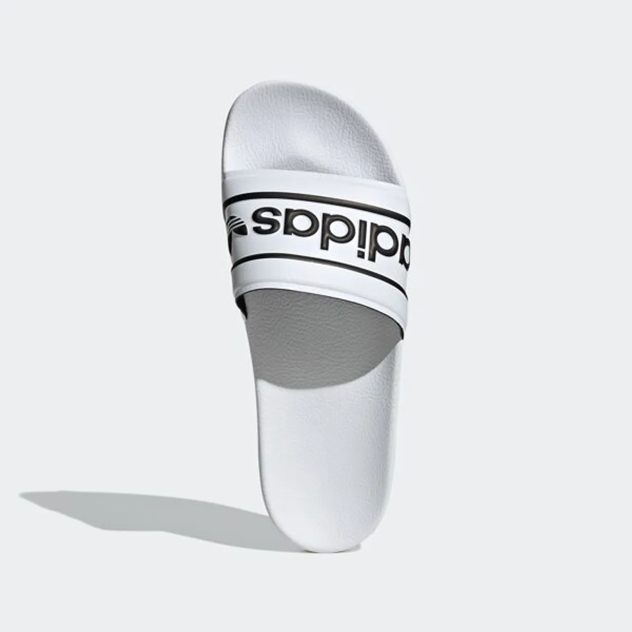 Badesandale ADIDAS ORIGINALS "ADILETTE" Gr. 46, weiß (ftwwht, ftwwht, core black) Schuhe Sportschuhe