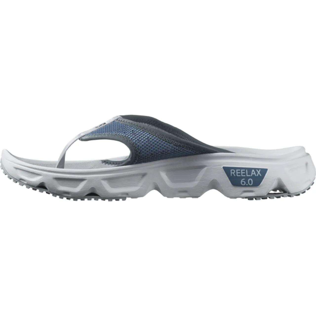 Badesandale SALOMON "REELAX BREAK 6.0" Gr. 47, blau (rauchblau, weiß) Schuhe Zehentrenner Stoffschuhe Erholungsschuhe