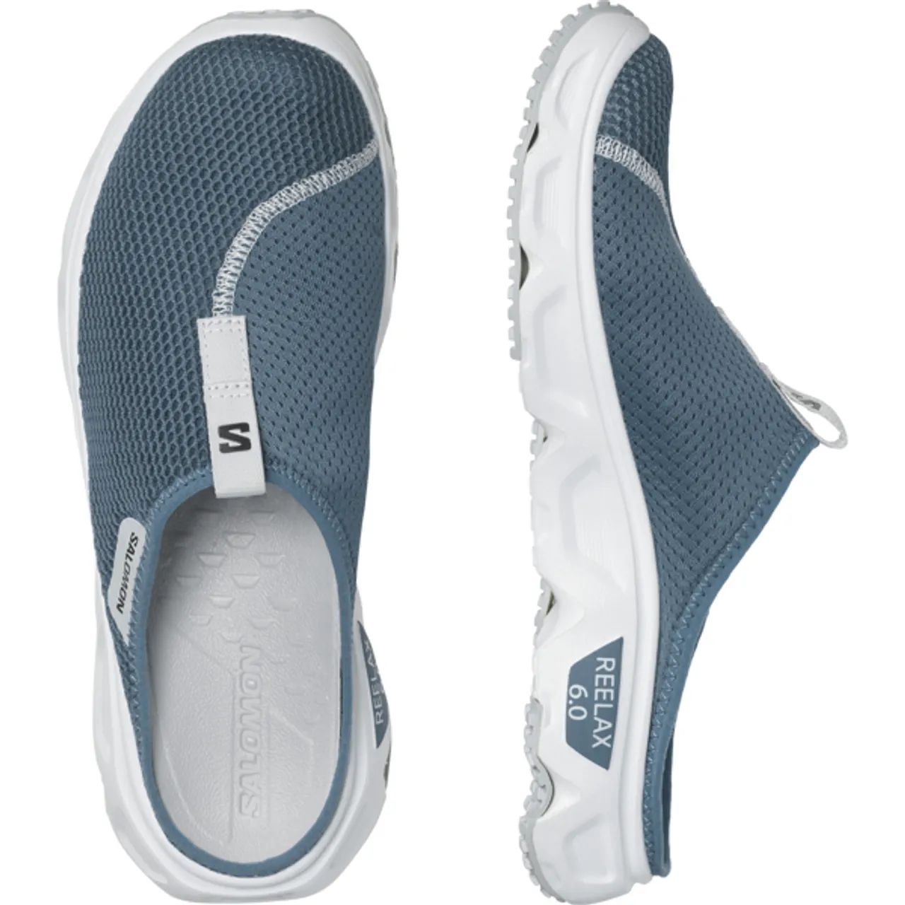 Badesandale SALOMON "REELAX SLIDE 6.0" Gr. 42, blau (rauchblau) Schuhe Clog Stoffschuhe