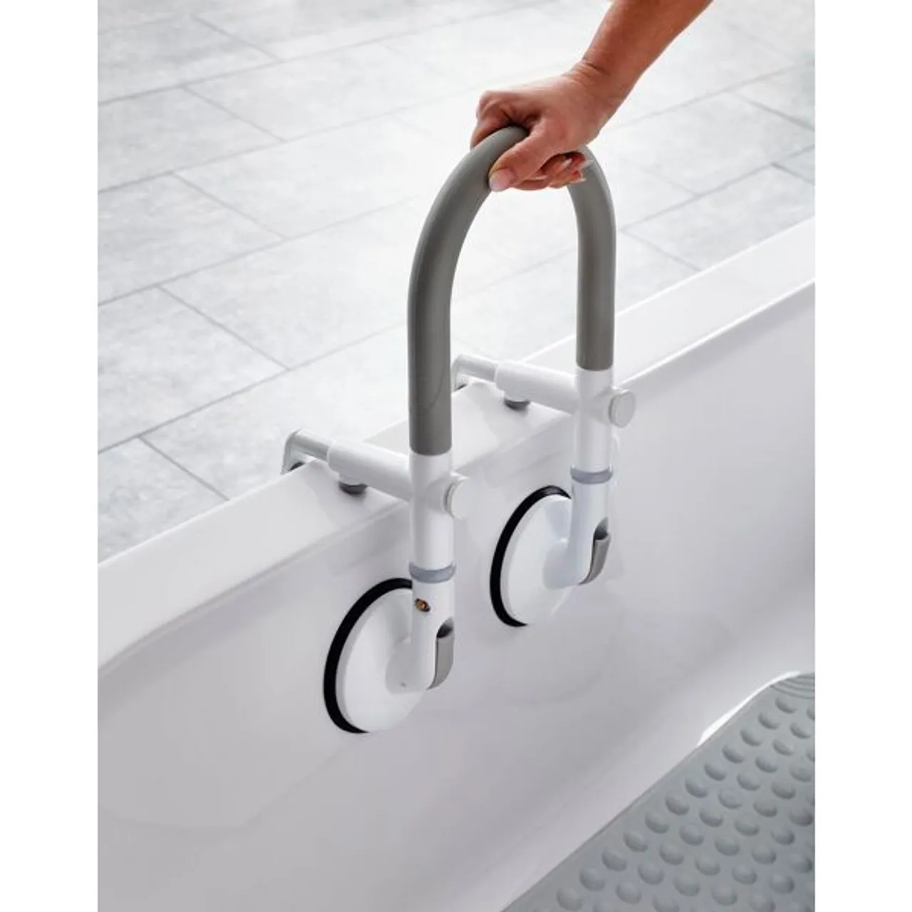 Badewannen-Einstiegshilfe RIDDER "Rob" Haltegriffe grau (weiß, grau) Badhilfen WC-Hilfen