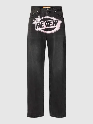 Baggy Jeans mit Puff Logo-Print