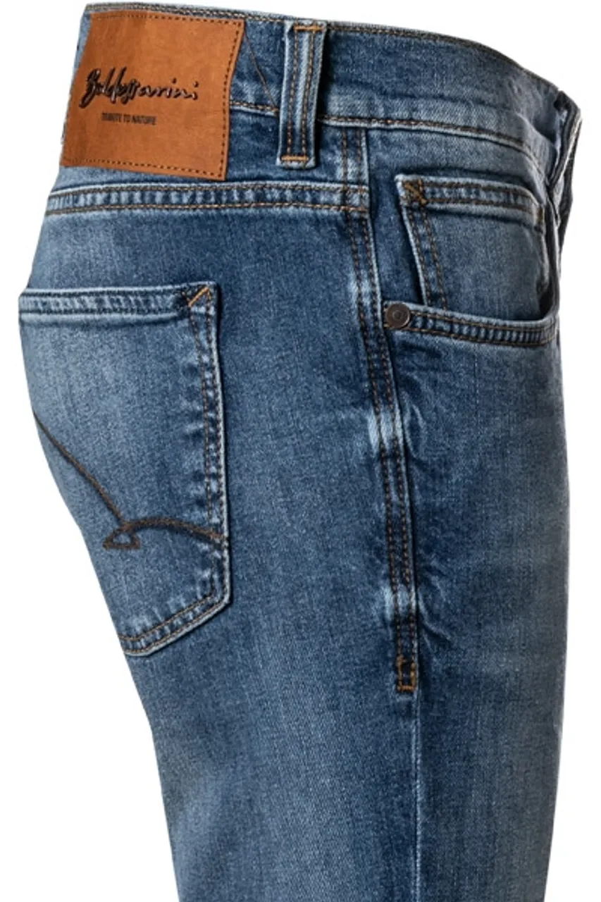 BALDESSARINI Herren Jeans blau Baumwoll-Stretch Slim Fit