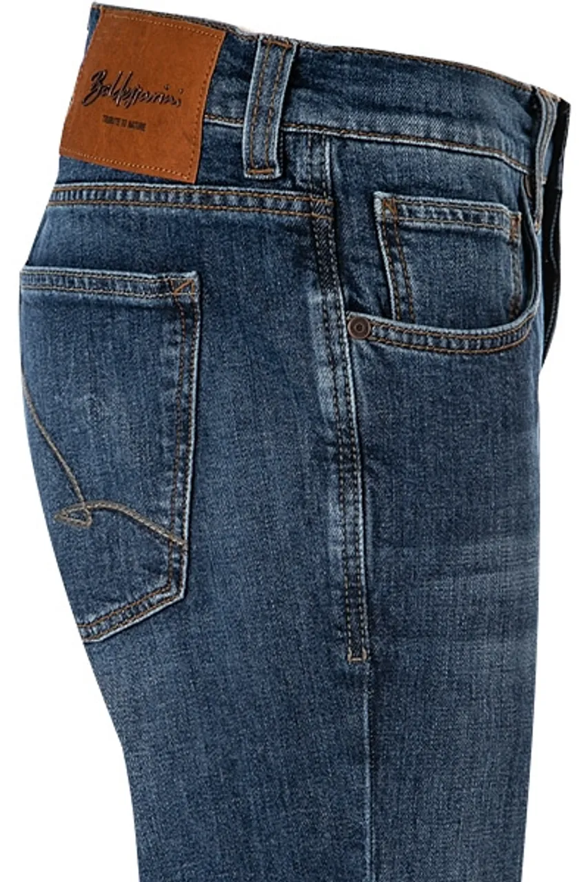 BALDESSARINI Herren Jeans blau Baumwoll-Stretch Slim Fit