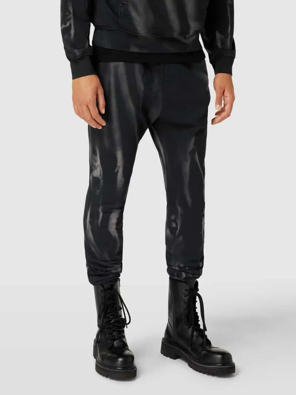 Balr. Sweatpants mit Batik-Optik Modell 'Max Washed Loose Jogger' in Black
