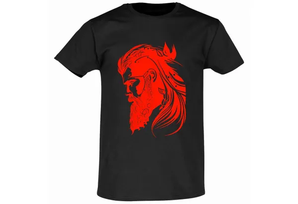 Banco T-Shirt Banco Herren T-Shirt mit Nordischem Flair König der Bärte langer Bart