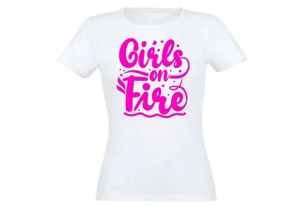 Banco T-Shirt Girls on FIre 100% Baumwolle und hochwertigem Druck