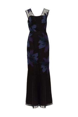 Barbara Applique Floral Dress Black/navy Black/navy
