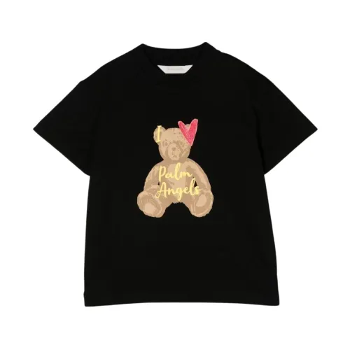 Bären-Print Baumwoll-T-Shirt für Jungen Palm Angels