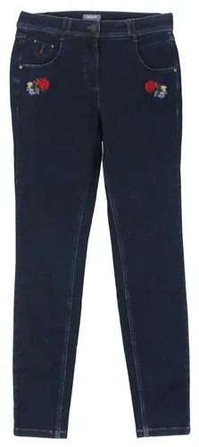 Basler Slim-fit-Jeans Julienne Hose Jeans Blumenstrickmuster, Skinny, Gr.38