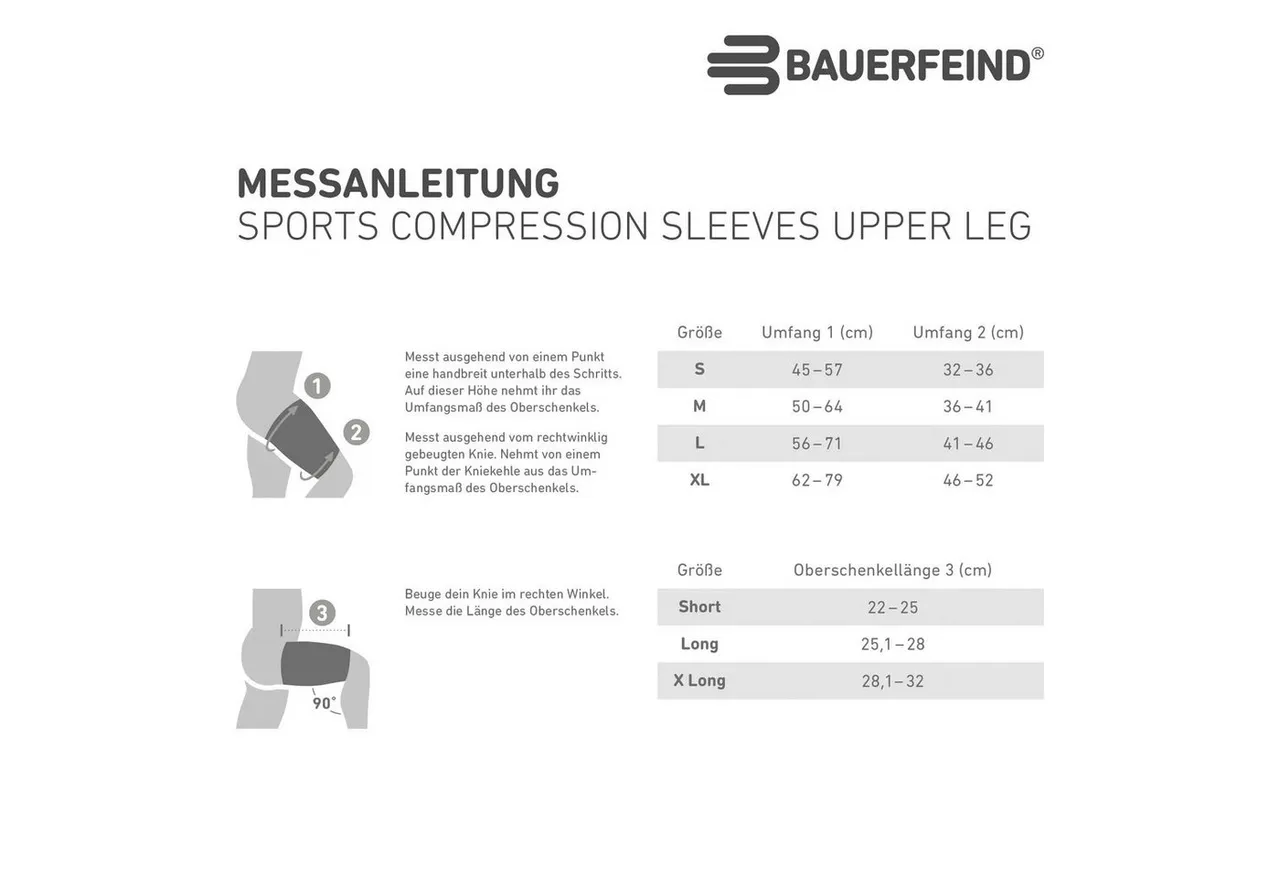 Bauerfeind Bandage Compression Sleeves Upper Leg, mit Kompression