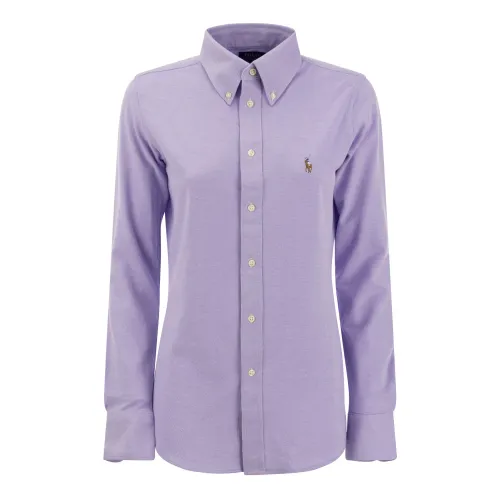Baumwoll Oxford Hemd mit Spitzem Kragen Ralph Lauren