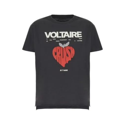 Baumwoll-T-Shirt mit Crush- und Concert-Prints Zadig & Voltaire