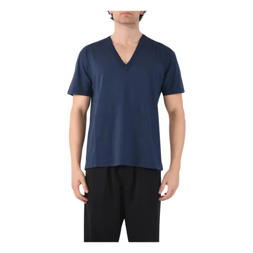 Baumwoll V-Ausschnitt T-Shirt Regular Fit Mauro Grifoni