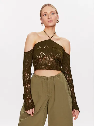 BDG Urban Outfitters Pullover BDG LADDERED HALTER NECK 76469477 Khakifarben Cropped Fit
