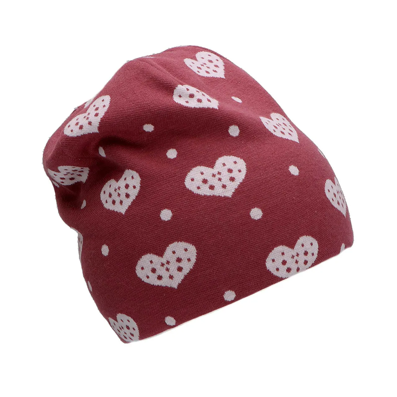 Beanie SLOUCH HEARTS in pink