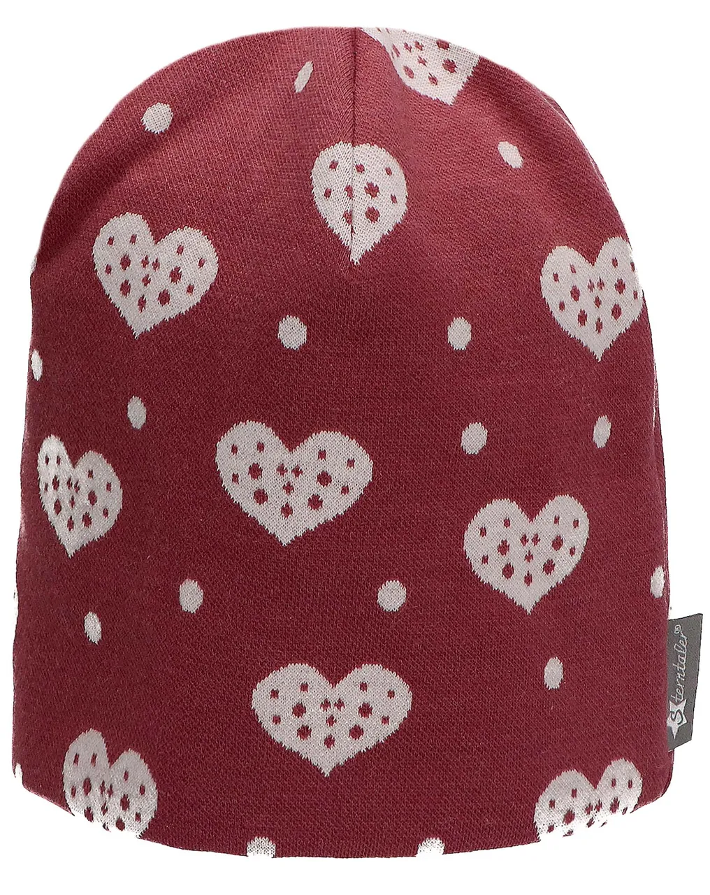 Beanie SLOUCH HEARTS in pink