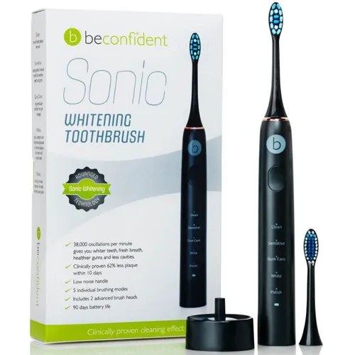 Beconfident Beconfident Sonic Whitening Toothbrush. Black/rose go