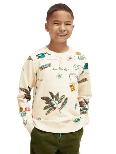 Bedrucktes Sweatshirt mit Rundhalsausschnitt - Größe 14 - Multicolor - Junge - Sweatshirthirt - Scotch & Soda