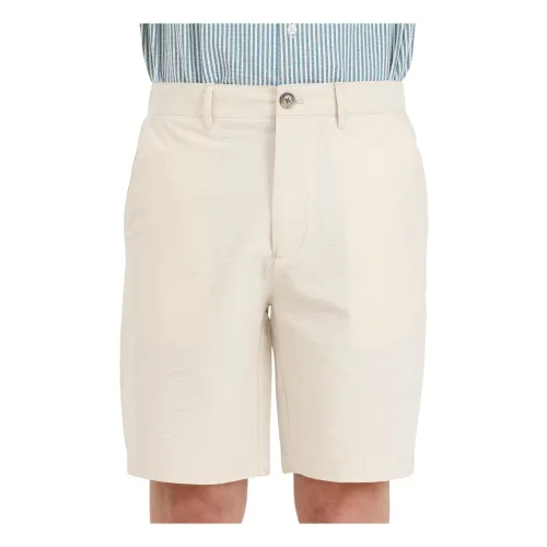 Beige Shorts aus gearbeitetem Stoff Selected Homme