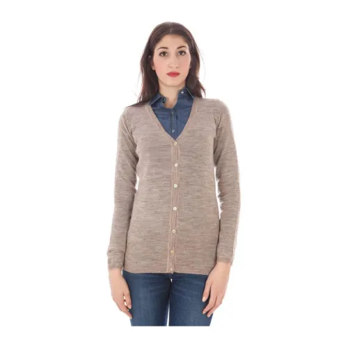 Beige Wool Buttoned Cardigan Fred Perry