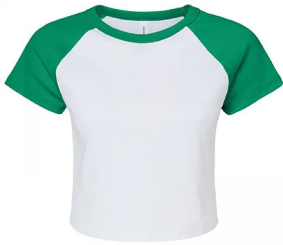 Bella + Canvas Rundhalsshirt Women´s Micro Rib Raglan Baby Tee T-Shirt Damen