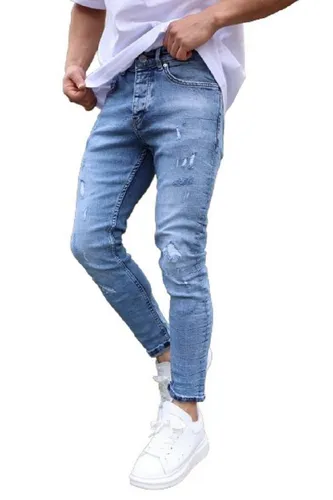 BENK 5-Pocket-Jeans Herren Jeans Hose Basic Stretch Jeanshose Regular Slim Waschung
