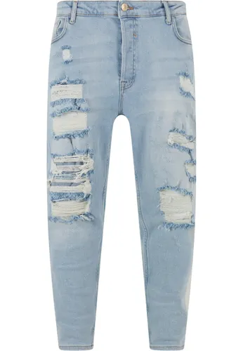 Bequeme Jeans 2Y PREMIUM "Herren Destroyed Skinny Cropped Denim" Gr. 38, Normalgrößen, blau (blue) Herren Jeans