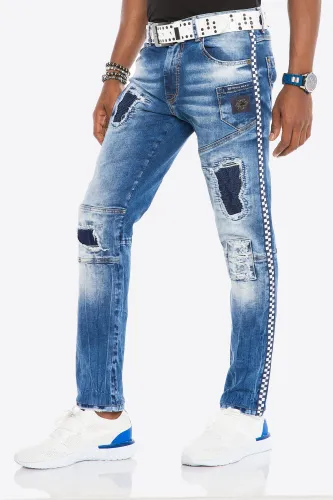 Bequeme Jeans CIPO & BAXX Gr. 31, Länge 34, blau Herren Jeans