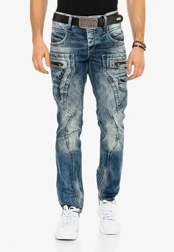 Bequeme Jeans CIPO & BAXX Gr. 34, Länge 32, blau Herren Jeans