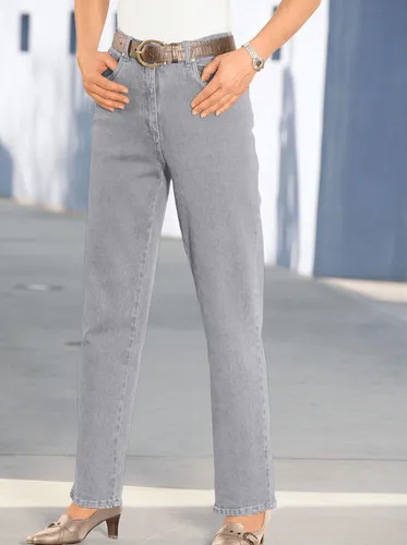 Bequeme Jeans CLASSIC Gr. 18, Kurzgrößen, grau (grey, denim) Damen Jeans