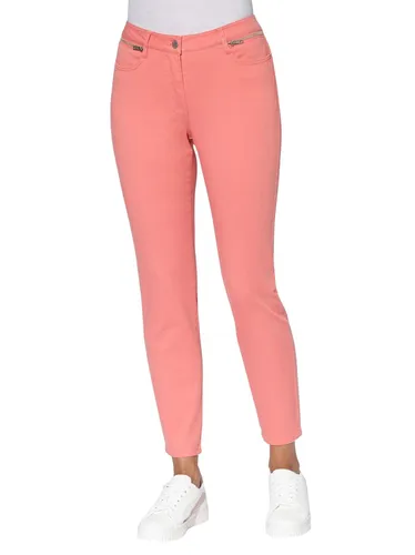 Bequeme Jeans INSPIRATIONEN Gr. 20, Kurzgrößen, rosa (flamingo) Damen Jeans