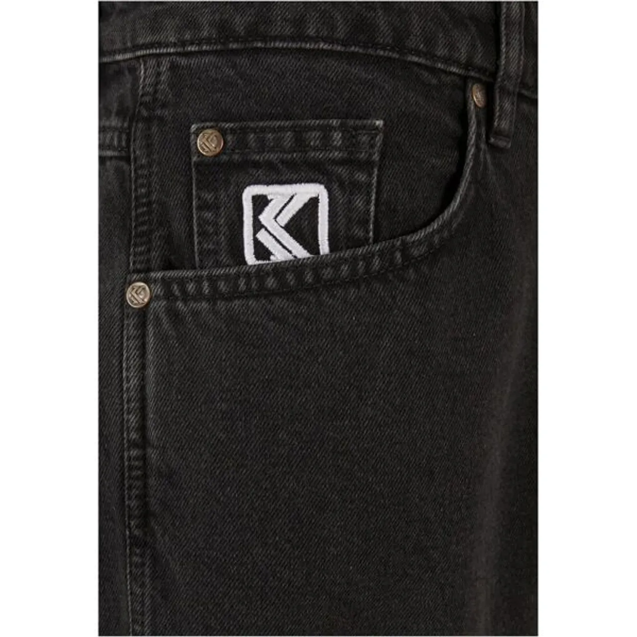Bequeme Jeans KARL KANI "Karl Kani Herren" Gr. 36, Normalgrößen, schwarz (vintage black) Herren Jeans
