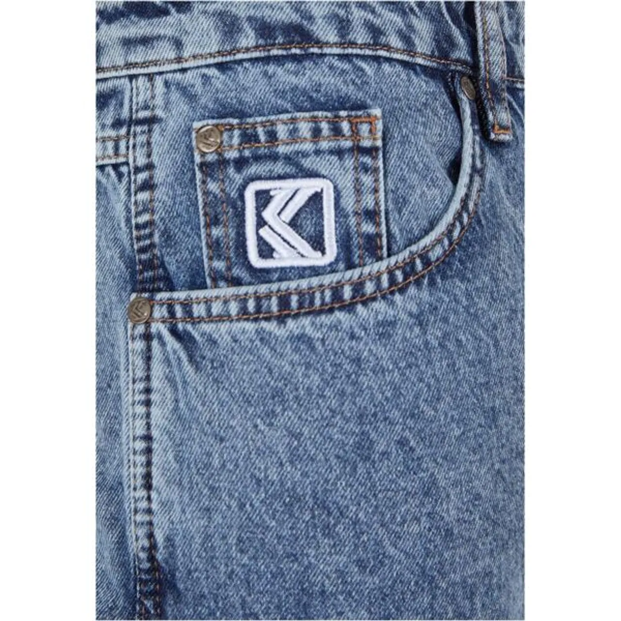 Bequeme Jeans KARL KANI "Karl Kani Herren" Gr. 38, Normalgrößen, vintage mid blue Herren Jeans