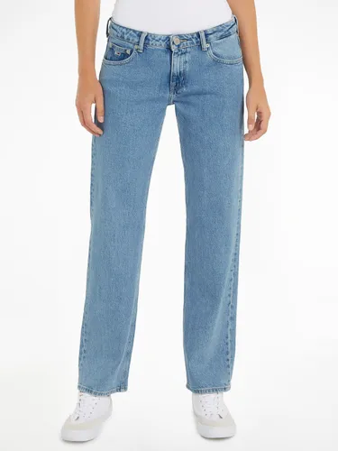 Bequeme Jeans TOMMY JEANS "LW STR BH4116" Gr. 33, Länge 30, blau (denim light) Damen Jeans Gerade