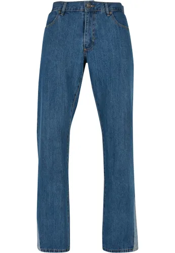 Bequeme Jeans URBAN CLASSICS "Urban Classics Herren Organic Triangle Denim" Gr. 40, Normalgrößen, blau (midindigo washed) Herren Jeans