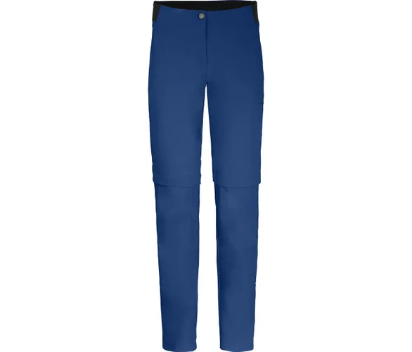 Bergson Zip-off-Hose AALBORG Vario Zipp-Off (slim) Damen Wanderhose, recycelt, elastisch, sportlich, Normalgrößen, blau