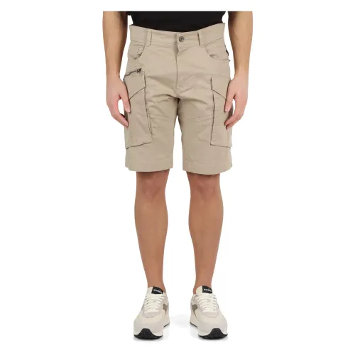 Bermuda-Shorts aus Stretch-Baumwolle mit Cargotaschen Replay