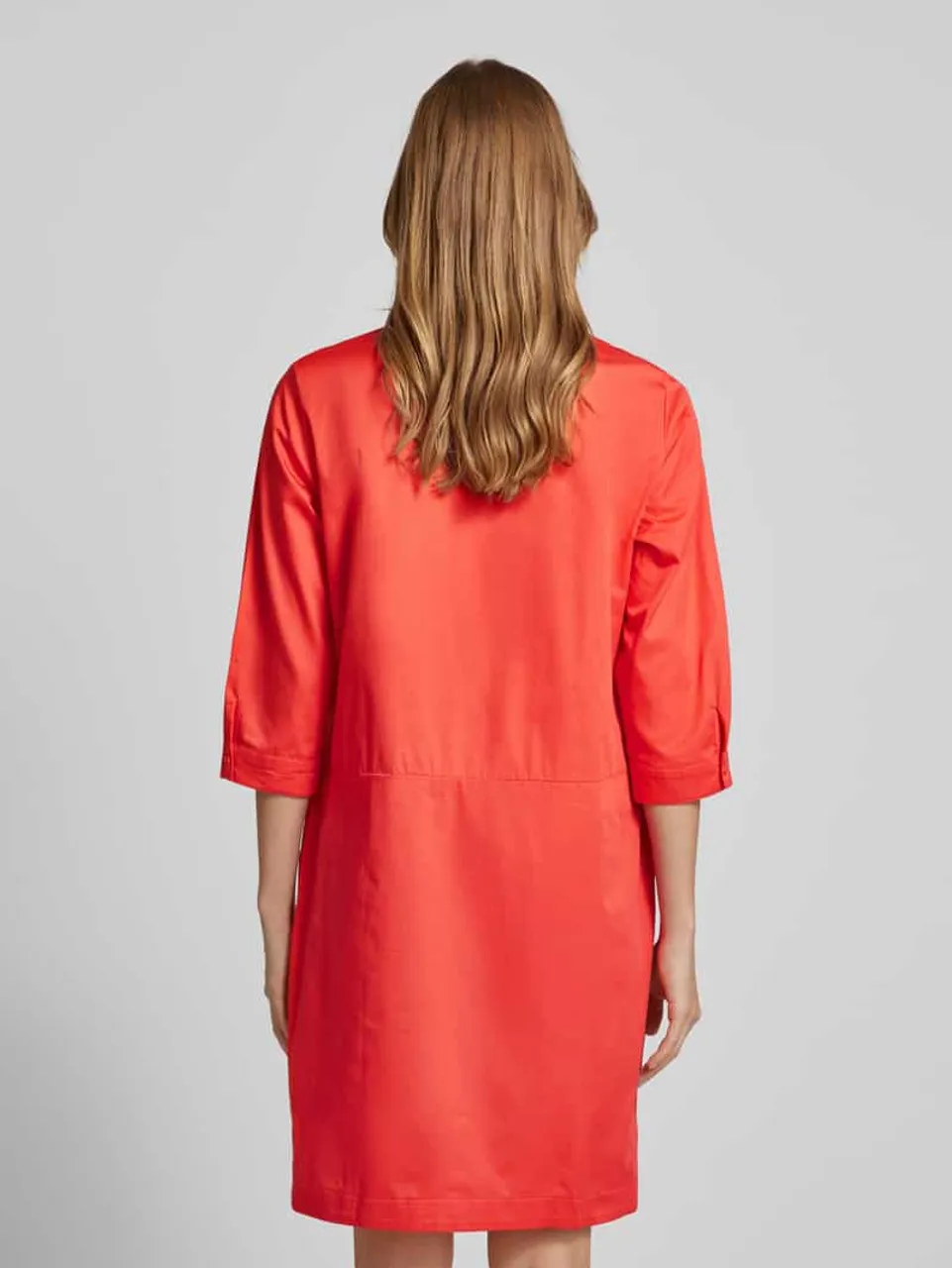 Betty Barclay Knielanges Hemdblusenkleid mit 1/2-Arm in Rot