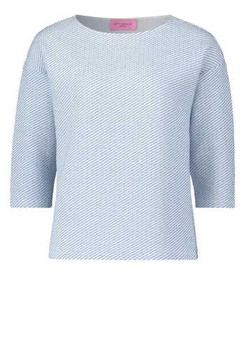 Betty Barclay Sweatshirt Sweat Kurz 3/4 Arm, Cream/Blue
