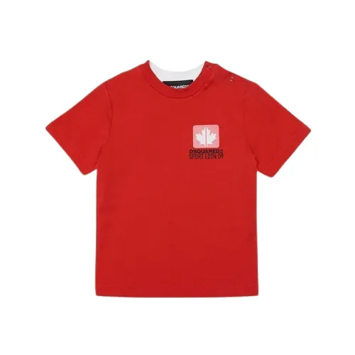 Bicolore T-Shirt mit Kurzen Ärmeln und Kleeblatt-Druck Dsquared2