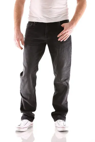 Big Seven Regular-fit-Jeans Big Seven Stanley Black Wash Regular Herren Jeans Hose