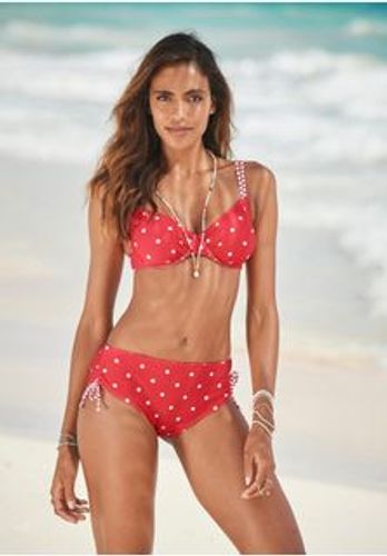 Bikini-Hose S.OLIVER "Audrey" rot (rot, weiß) Damen Badehosen Bikini Hosen seitlich regulierbar