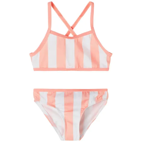 Bikini NMFFELINA STRIPES in apricot blush