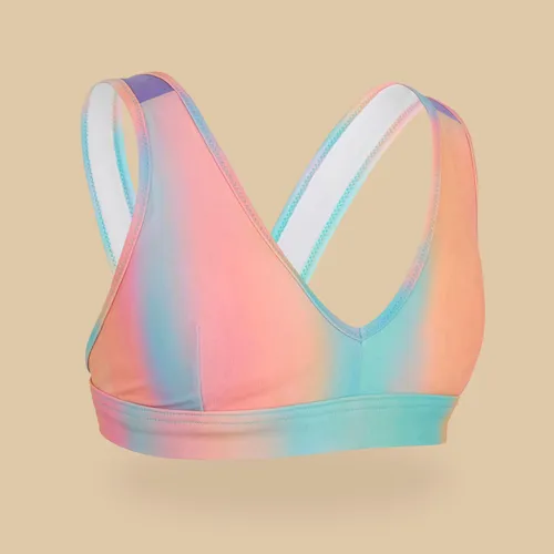 Bikini-Oberteil Mädchen Triangel Surfen - Lily 900 blur/rosa