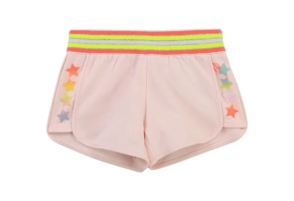 Billieblush Shorts Billieblush Shorts rosa mit mehrfarbigem Glitzerbund und Print Sterne