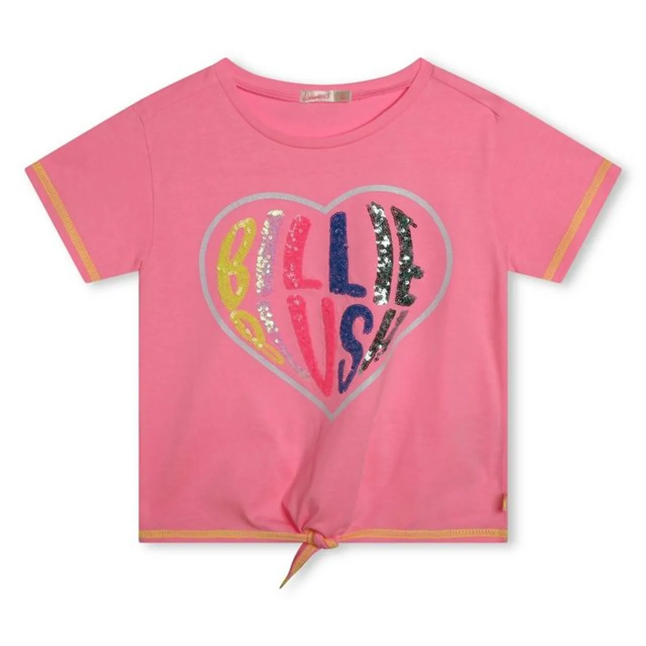 Billieblush T-Shirt Billieblush T-Shirt pink mit Paillettenlogo in Herz